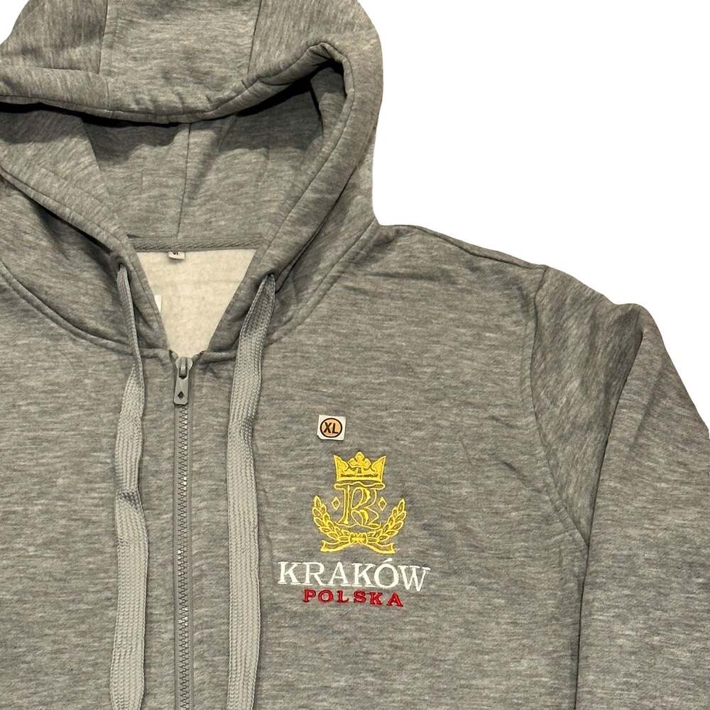 MTD Sp. z o.o. Krakow Polska Gray Zip-Up Hoodie Sweatshirt Size XL - Picture 3 of 7
